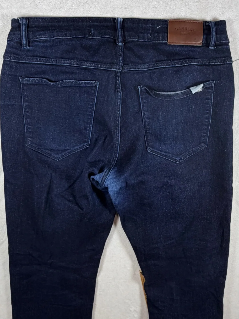 Barbell Apparel 32W 32L Dark Blue Straight Jeans Made in USA